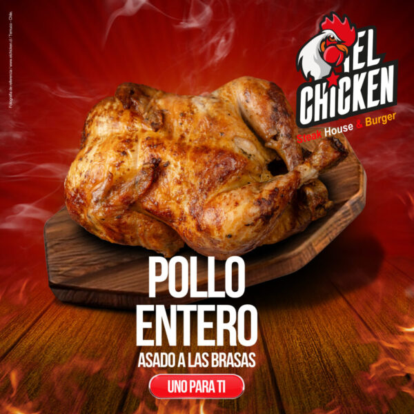 Pollo Entero Asado a las Brasas